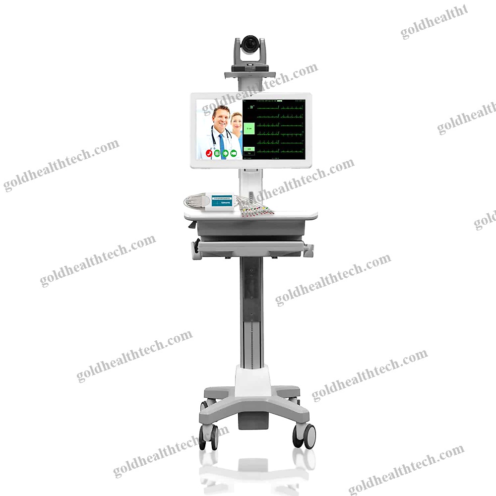 Video-Conferencing Telemedicine Cart