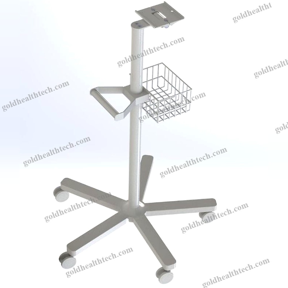 Monitor Support Pole On Casters