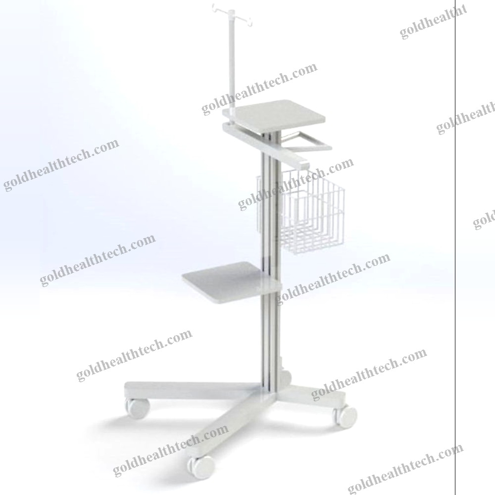 Monitor Support Pole On Casters