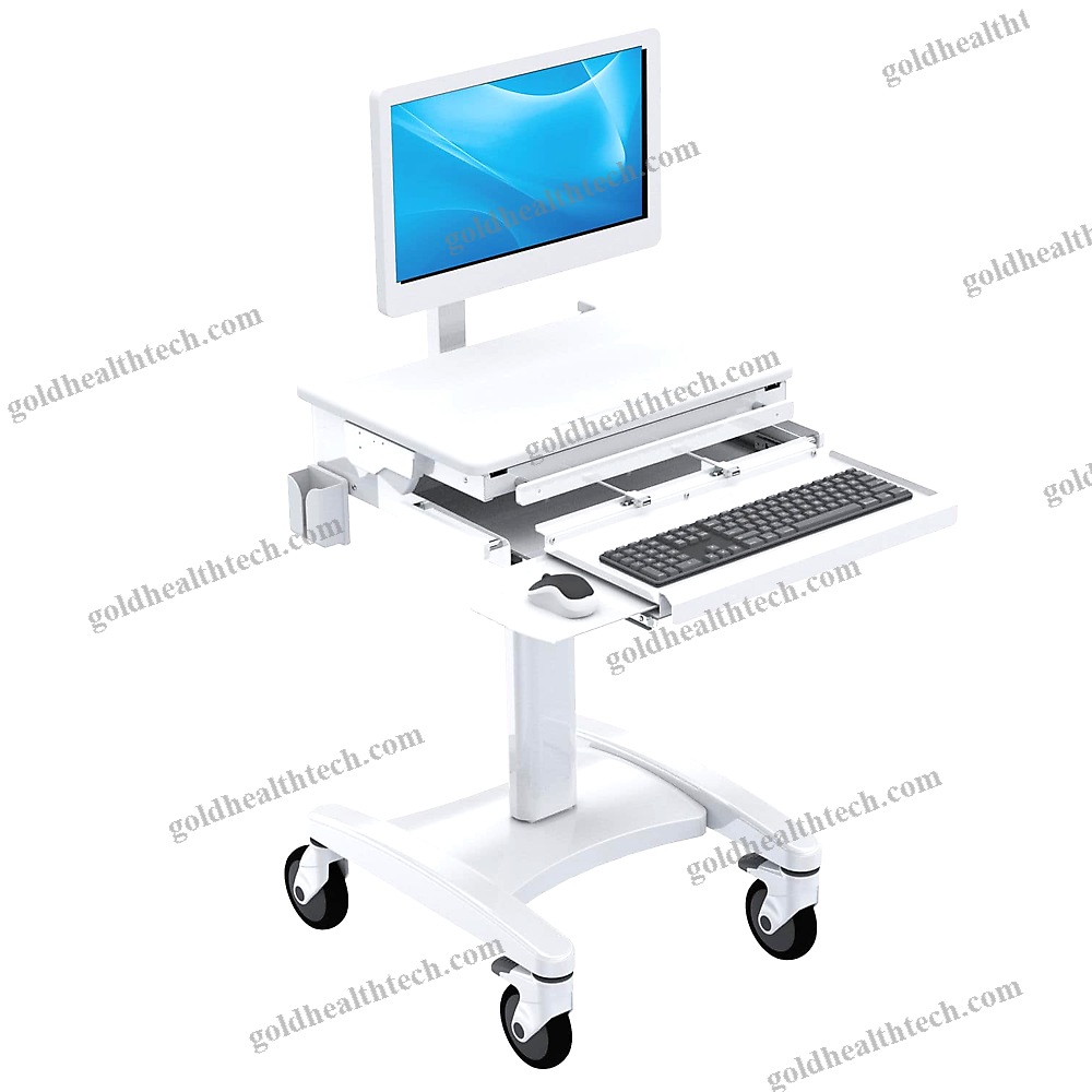 Height-Adjustable Computer Cart