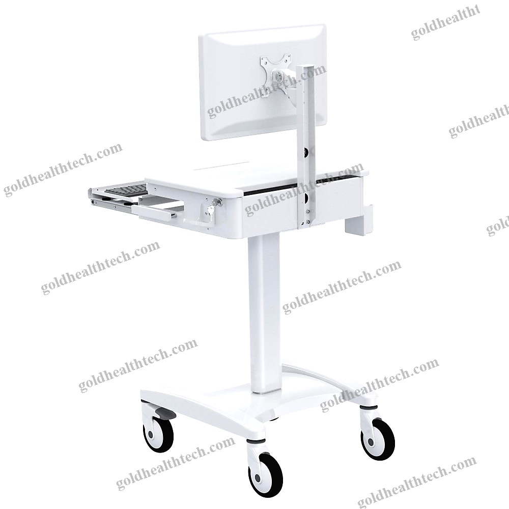 Height-Adjustable Computer Cart