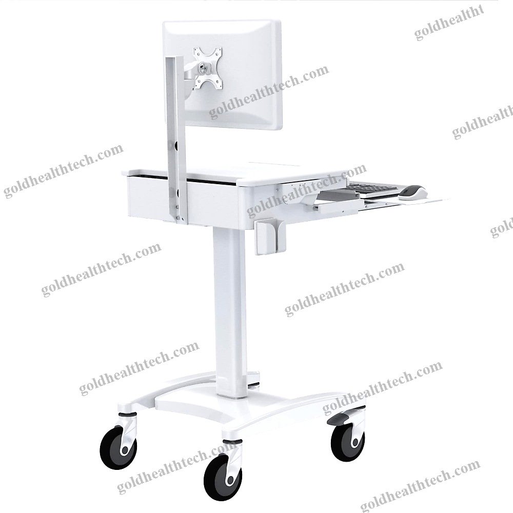 Height-Adjustable Computer Cart