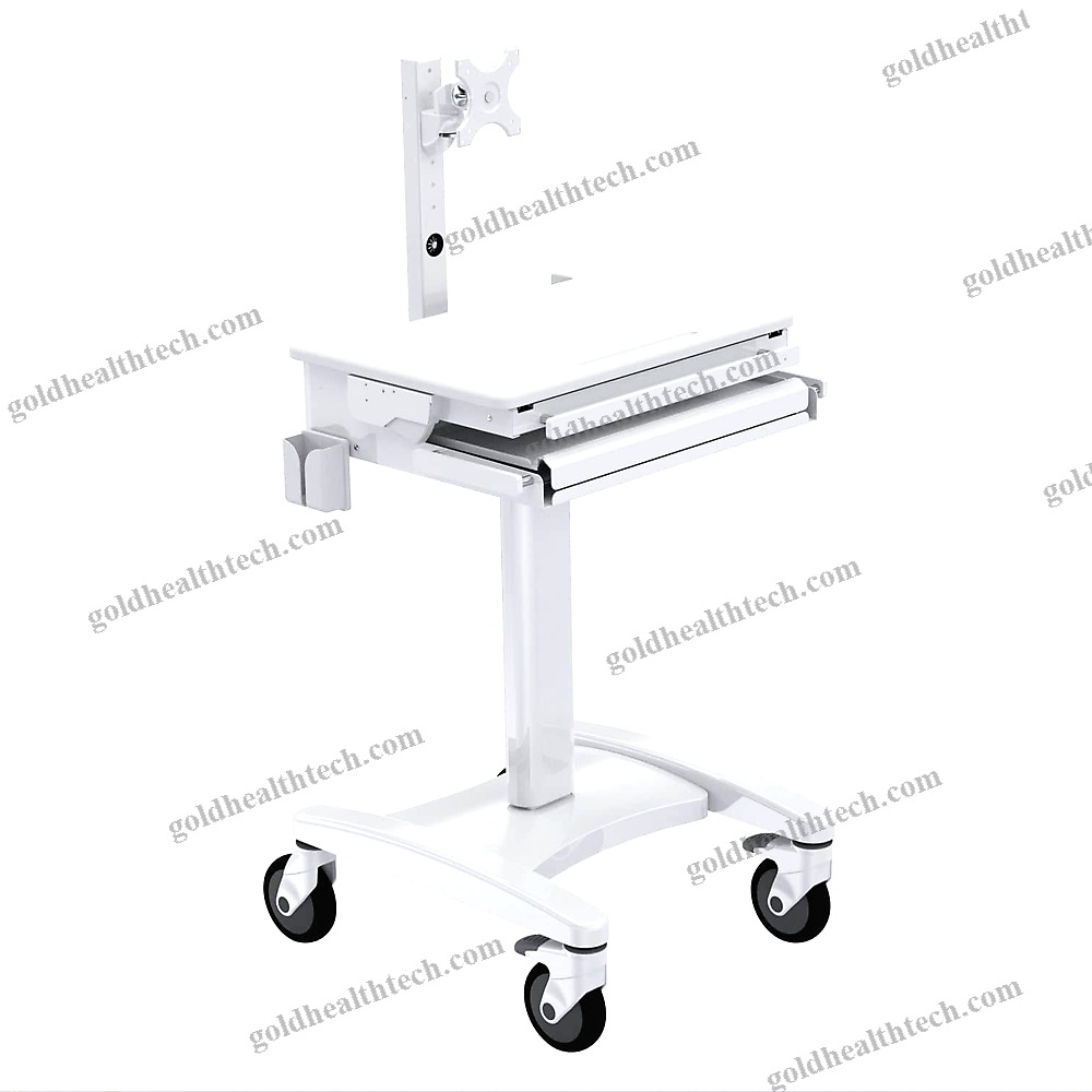 Height-Adjustable Computer Cart