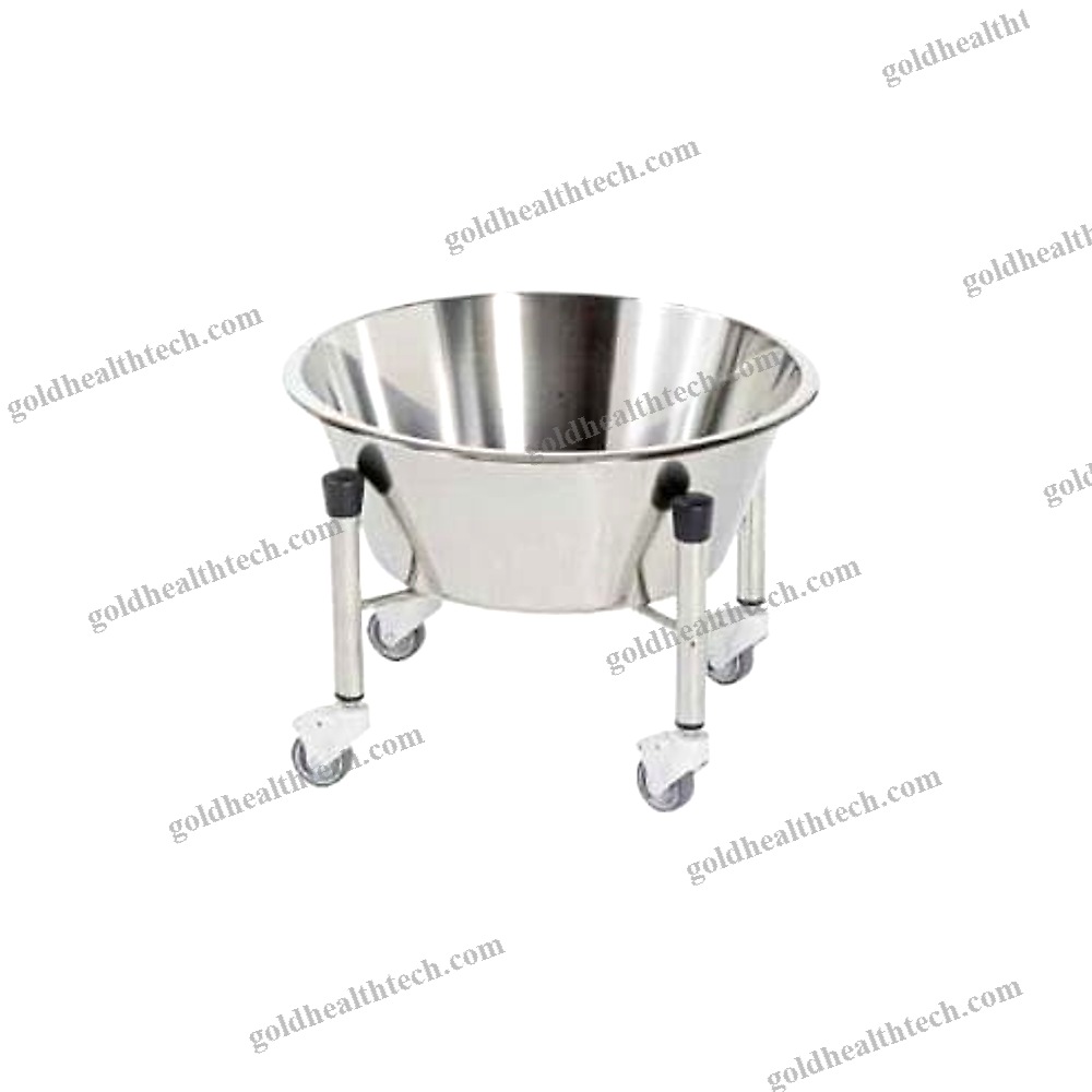 Trolley-Mounted Surgical Basin Stand