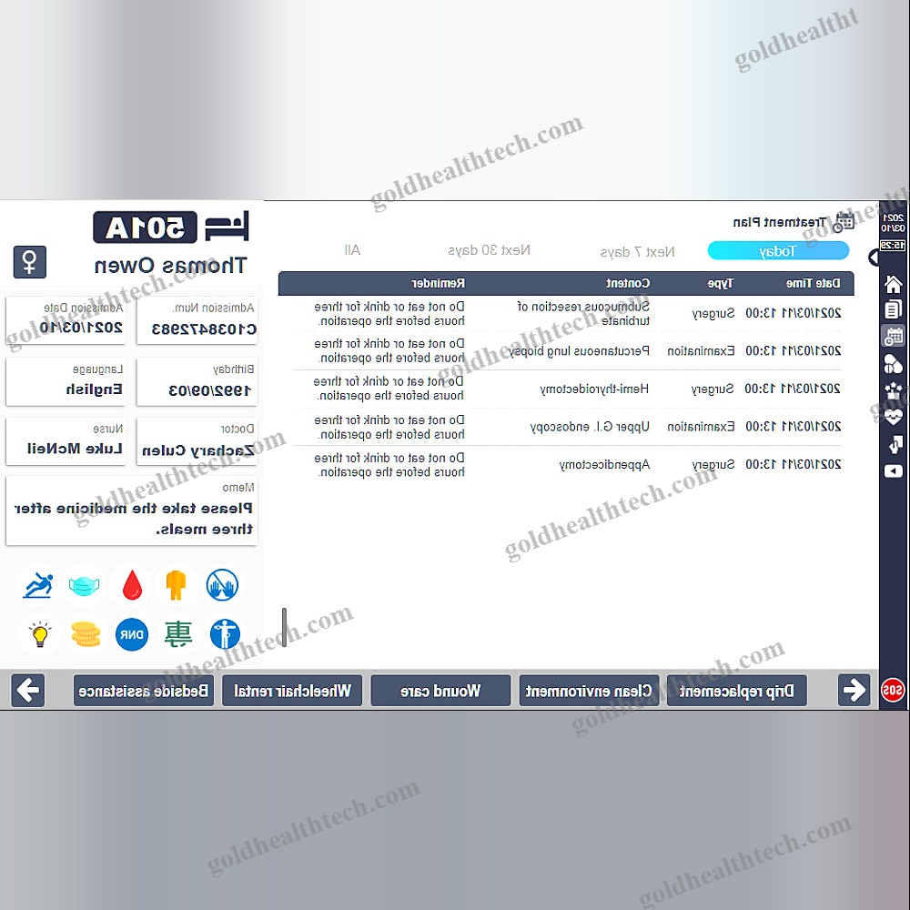 Patient Infotainment Terminal