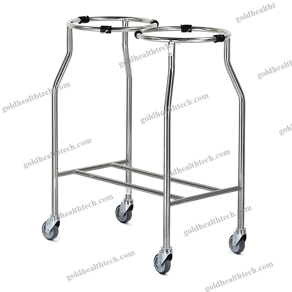 Double Bin Surgical Bowl Stand