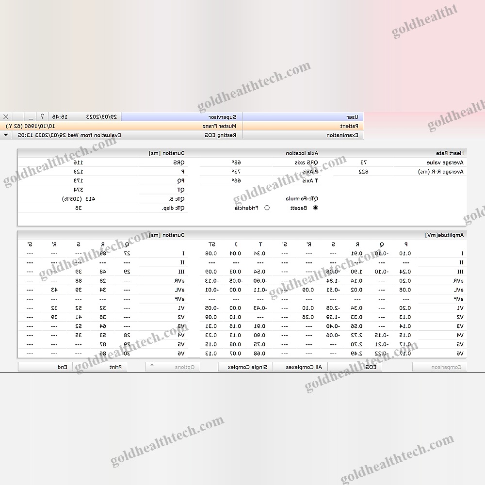 Electrocardiography Software Module