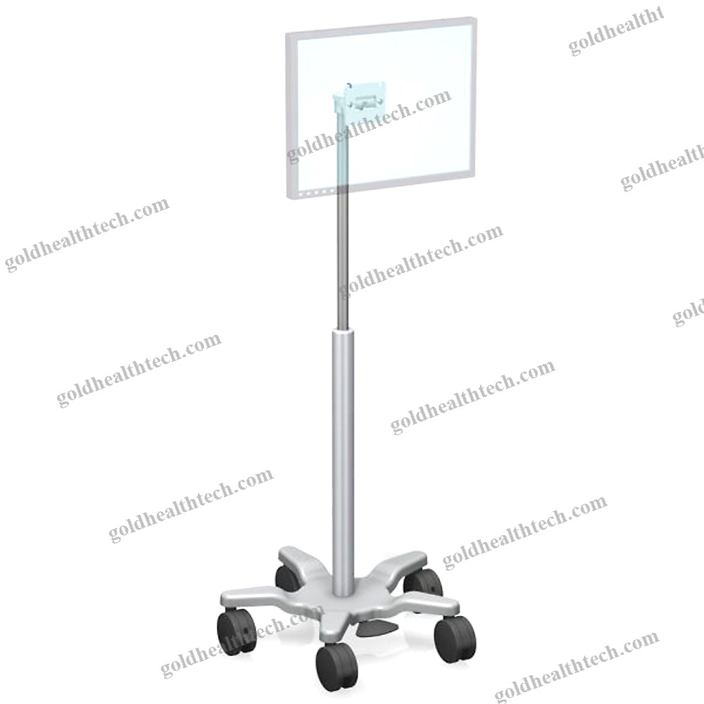 Monitor Support Pole On Casters