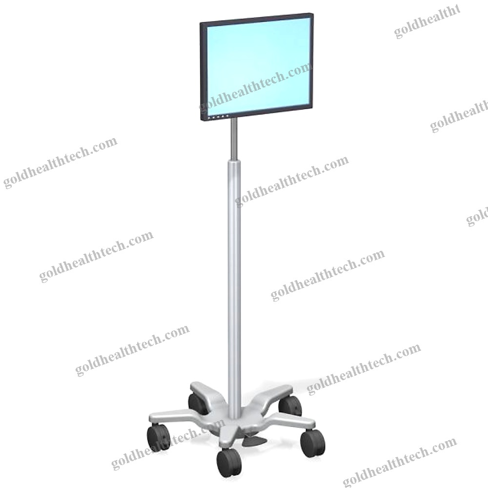 Monitor Support Pole On Casters