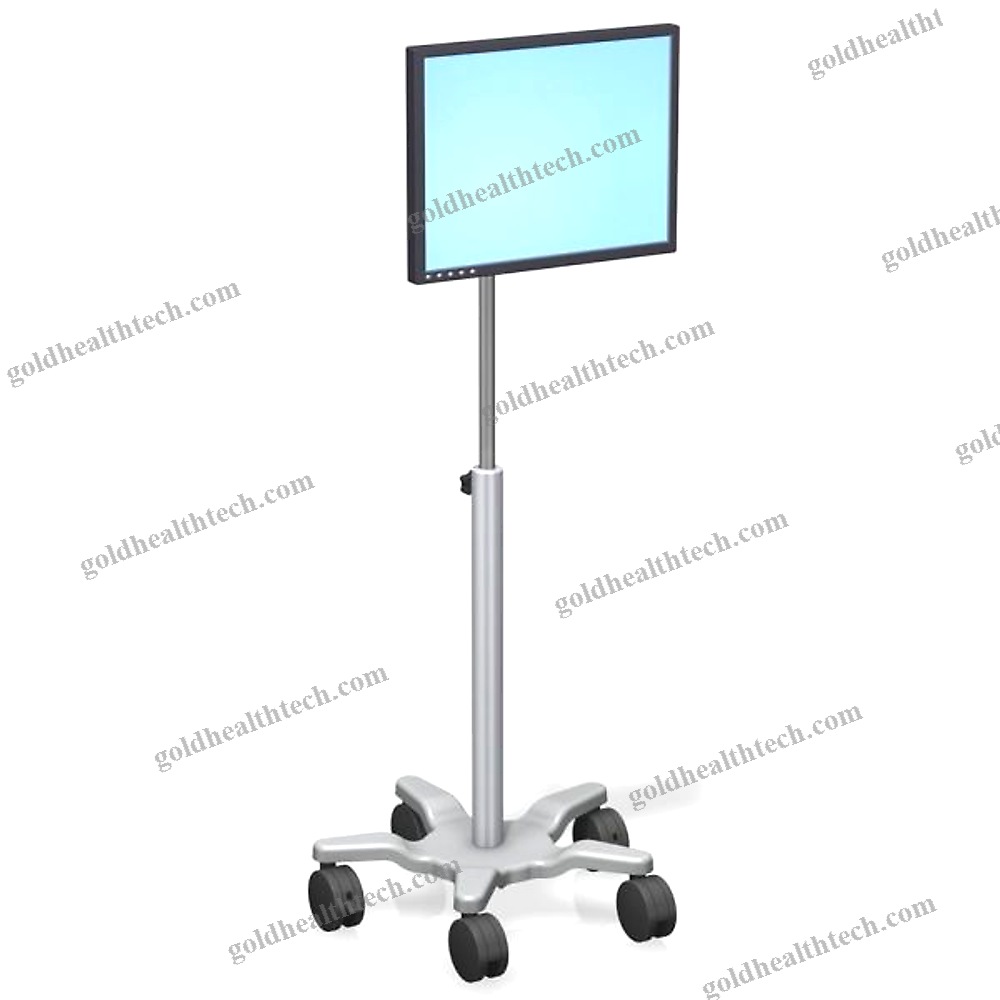 Monitor Support Pole On Casters