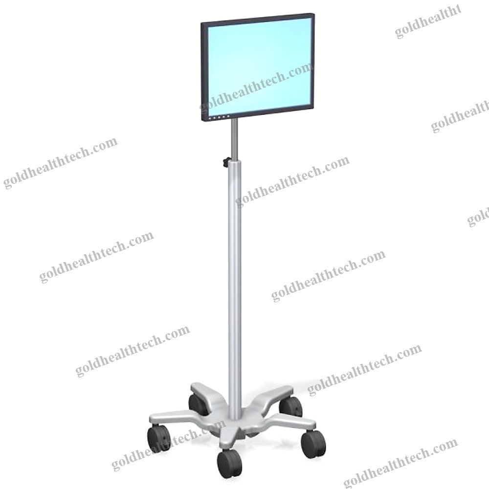 Monitor Support Pole On Casters