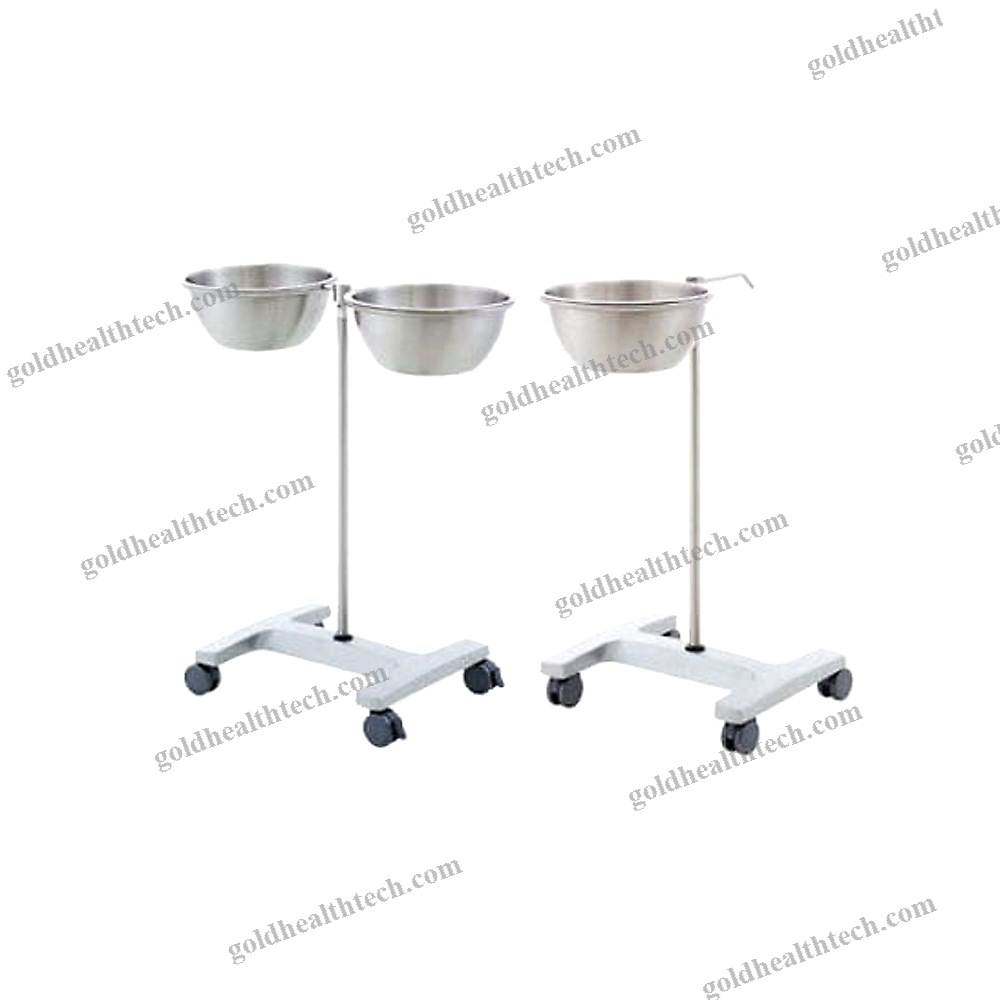 Trolley-Mounted Surgical Basin Stand