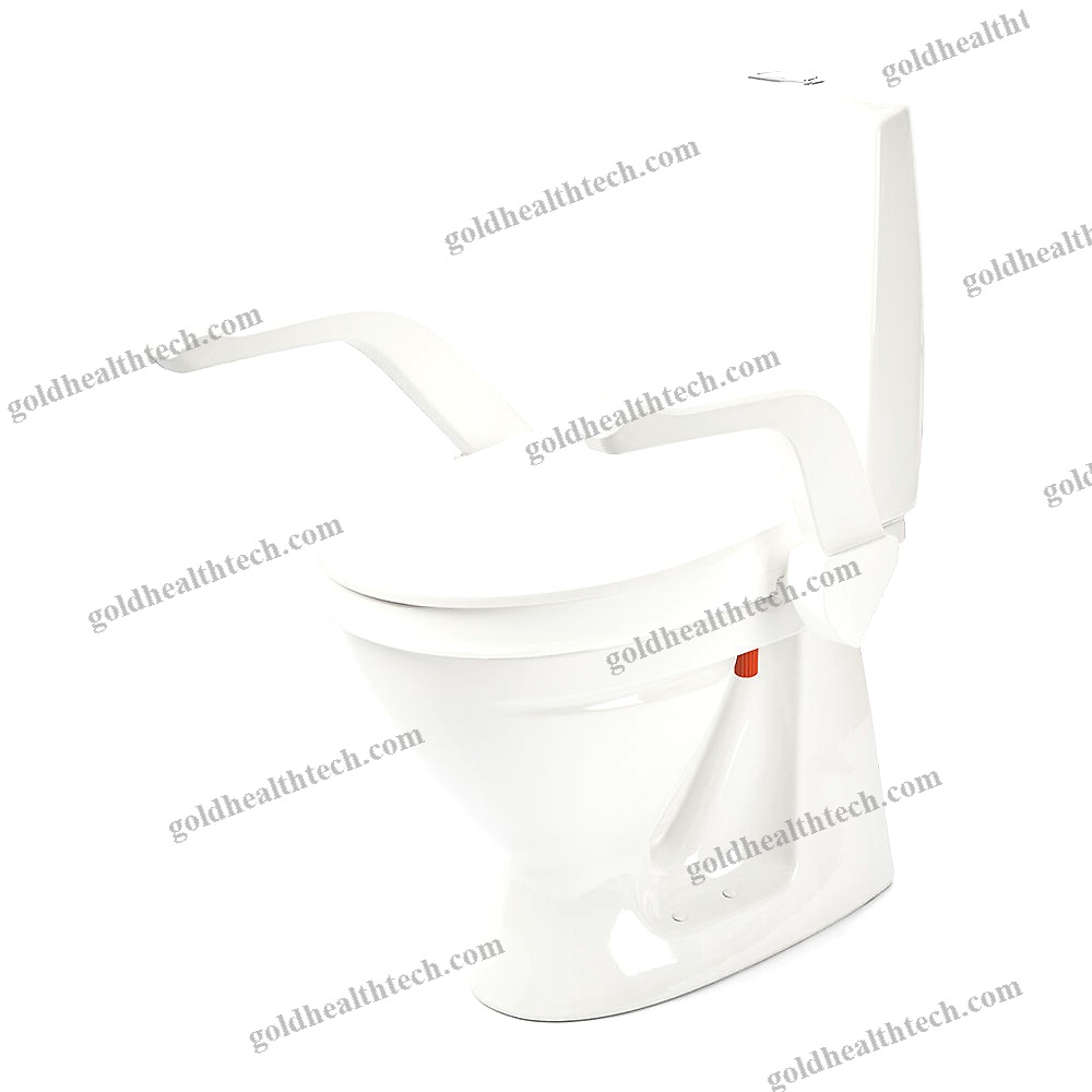 Raised Toilet Seat With Armrests
