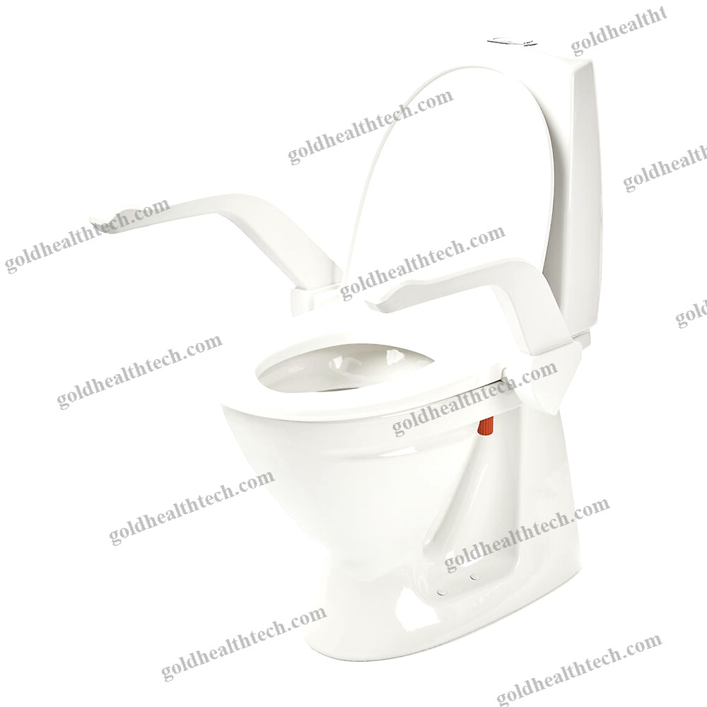 Raised Toilet Seat With Armrests