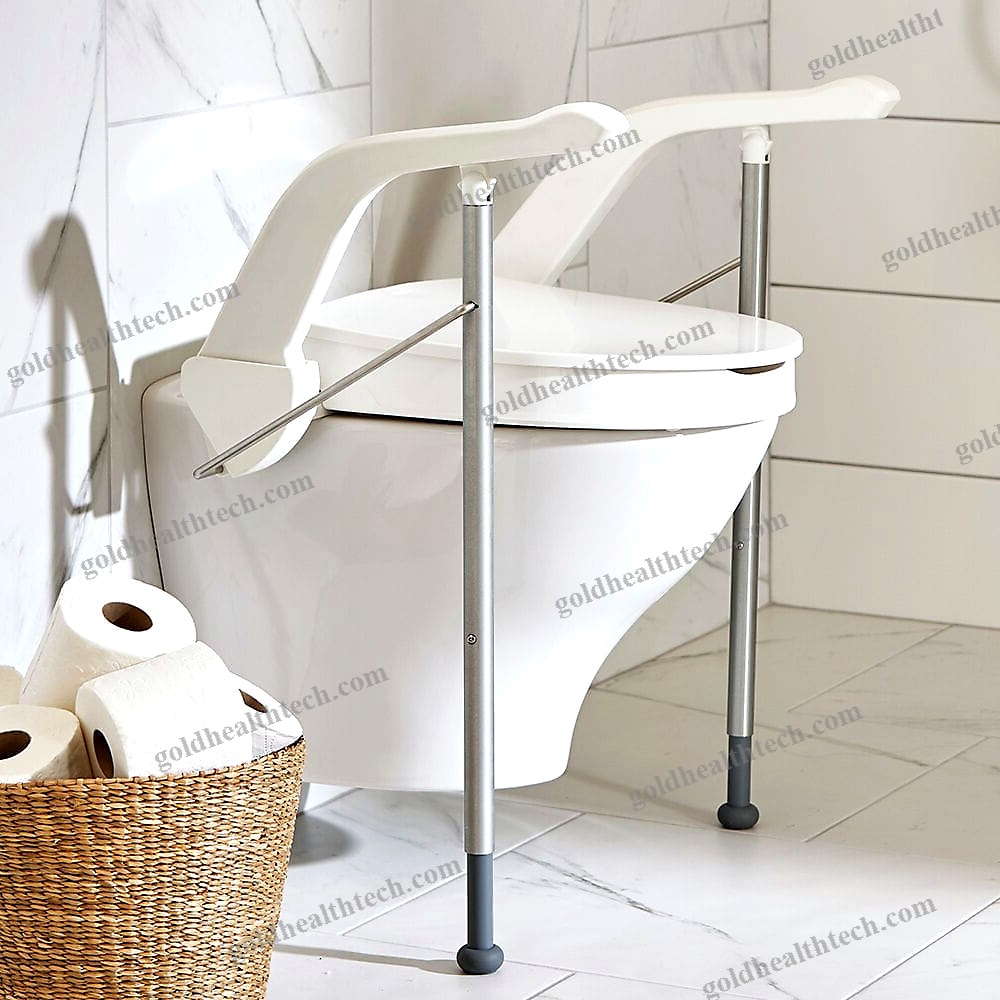 Raised Toilet Seat With Armrests