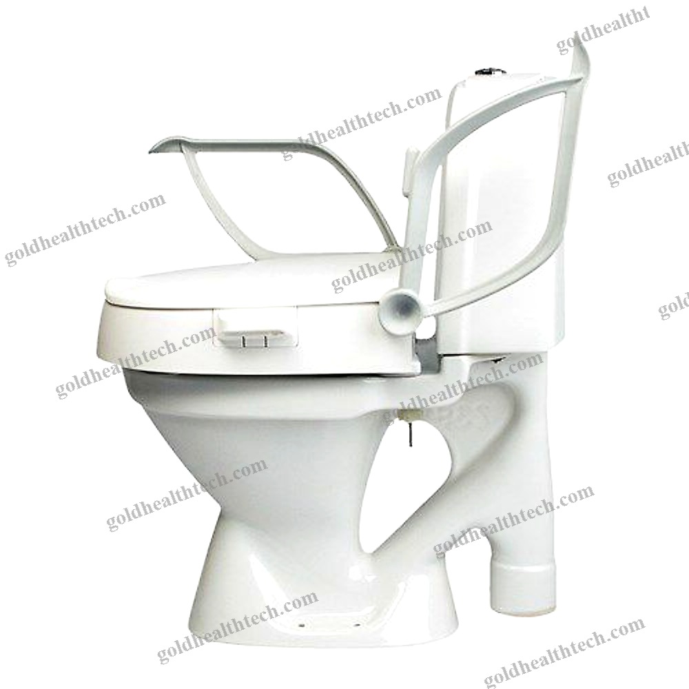 Raised Toilet Seat With Armrests