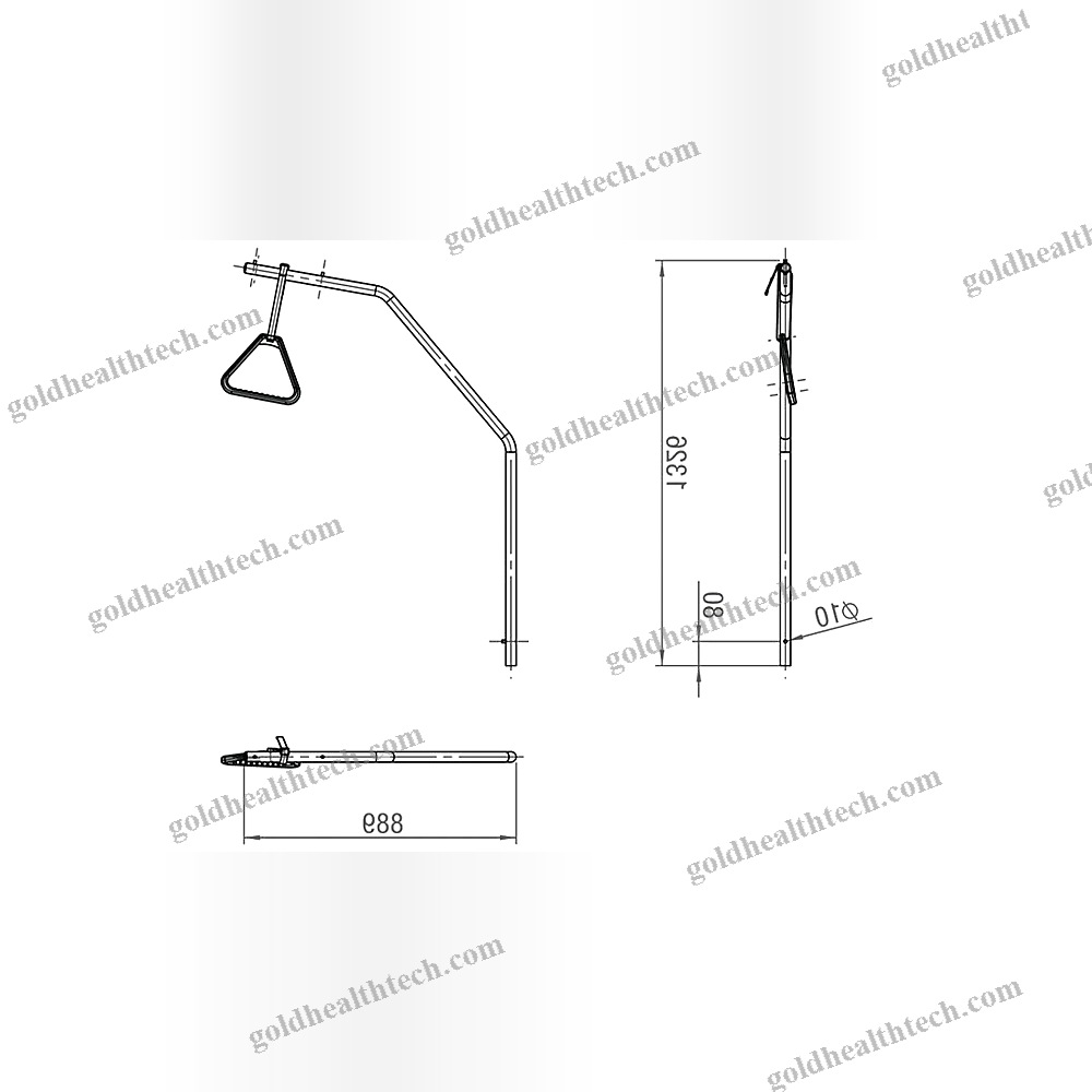 Bed-Mounted Over Bed Pole Hoist