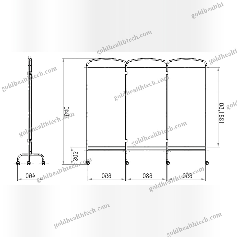 Folding Hospital Screen