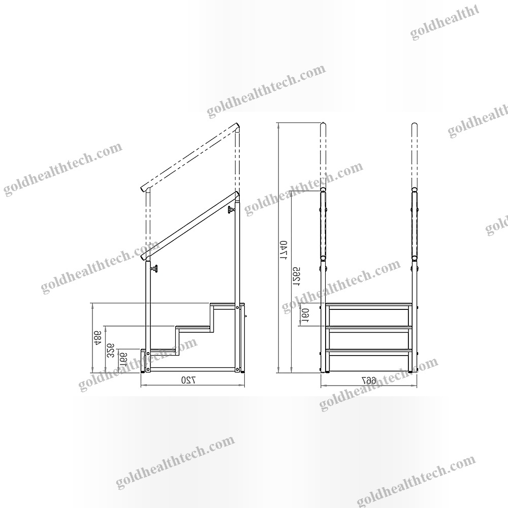 Straight Rehabilitation Staircase