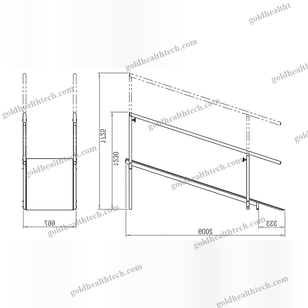 Height-Adjustable Rehabilitation Parallel Bars