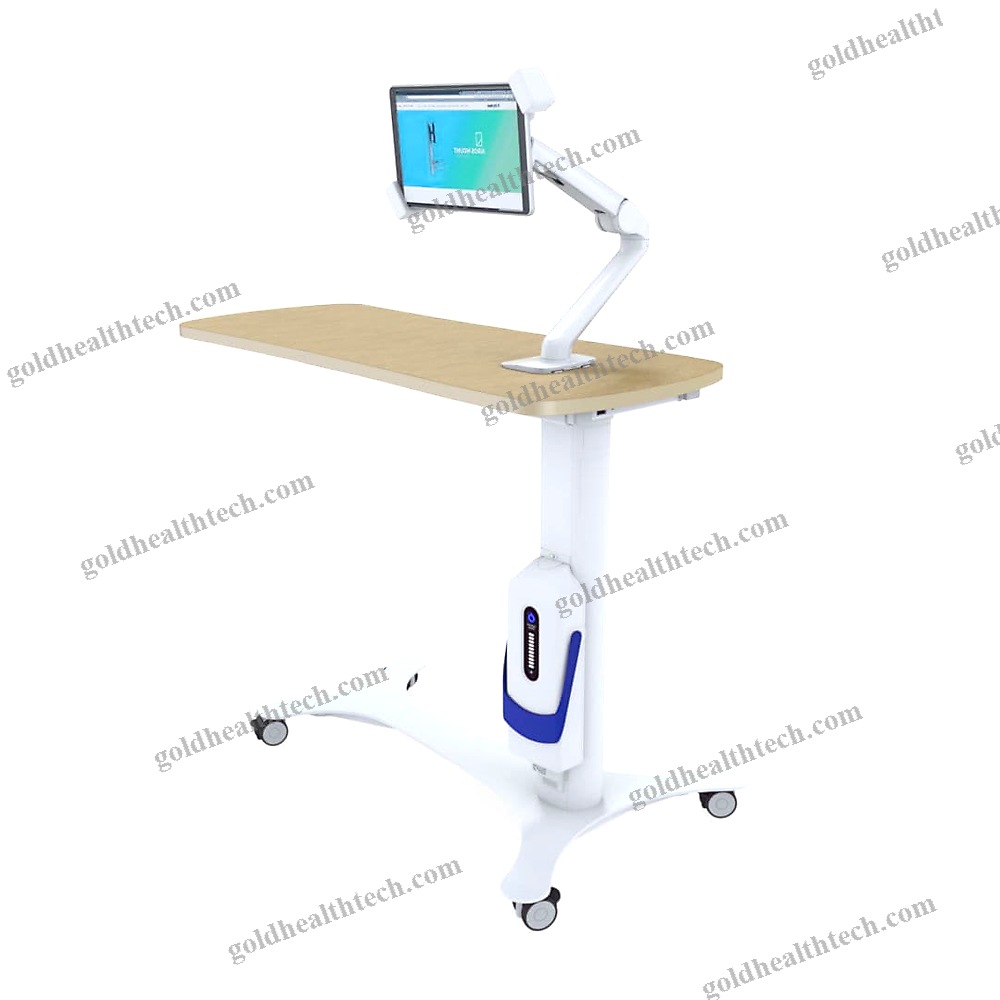 Height-Adjustable Telemedicine Cart