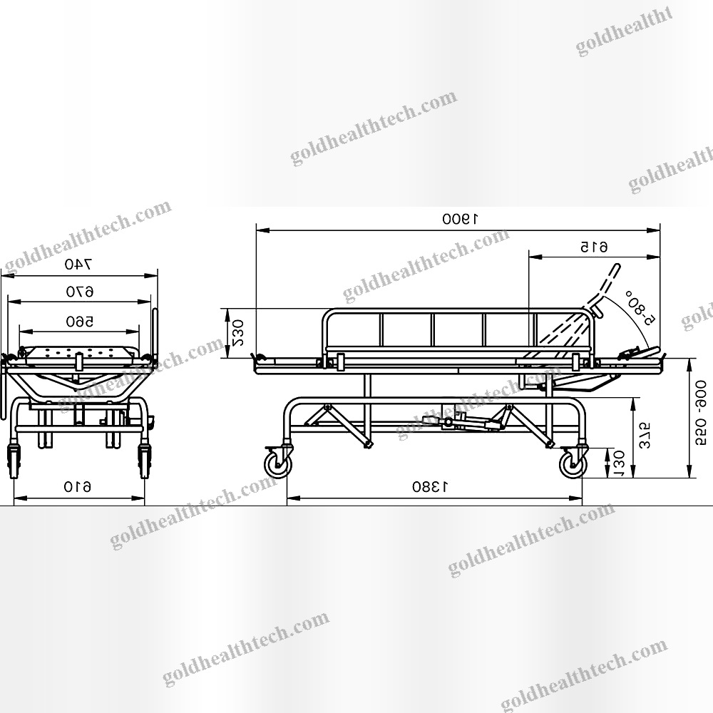 Hydraulic Shower Trolley