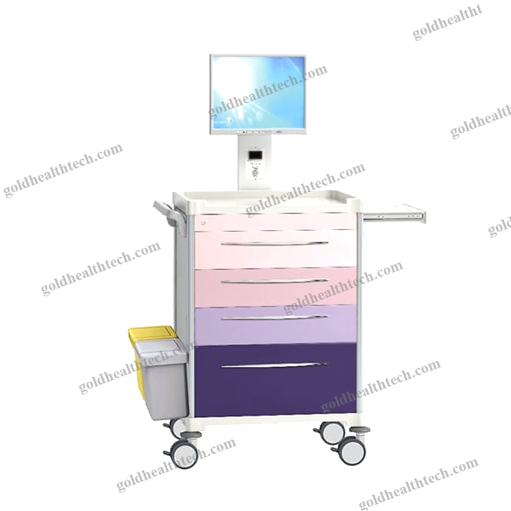 Medicine Distribution Computer Cart