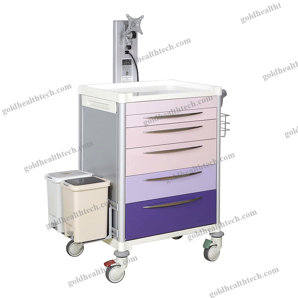 Medicine Distribution Computer Cart