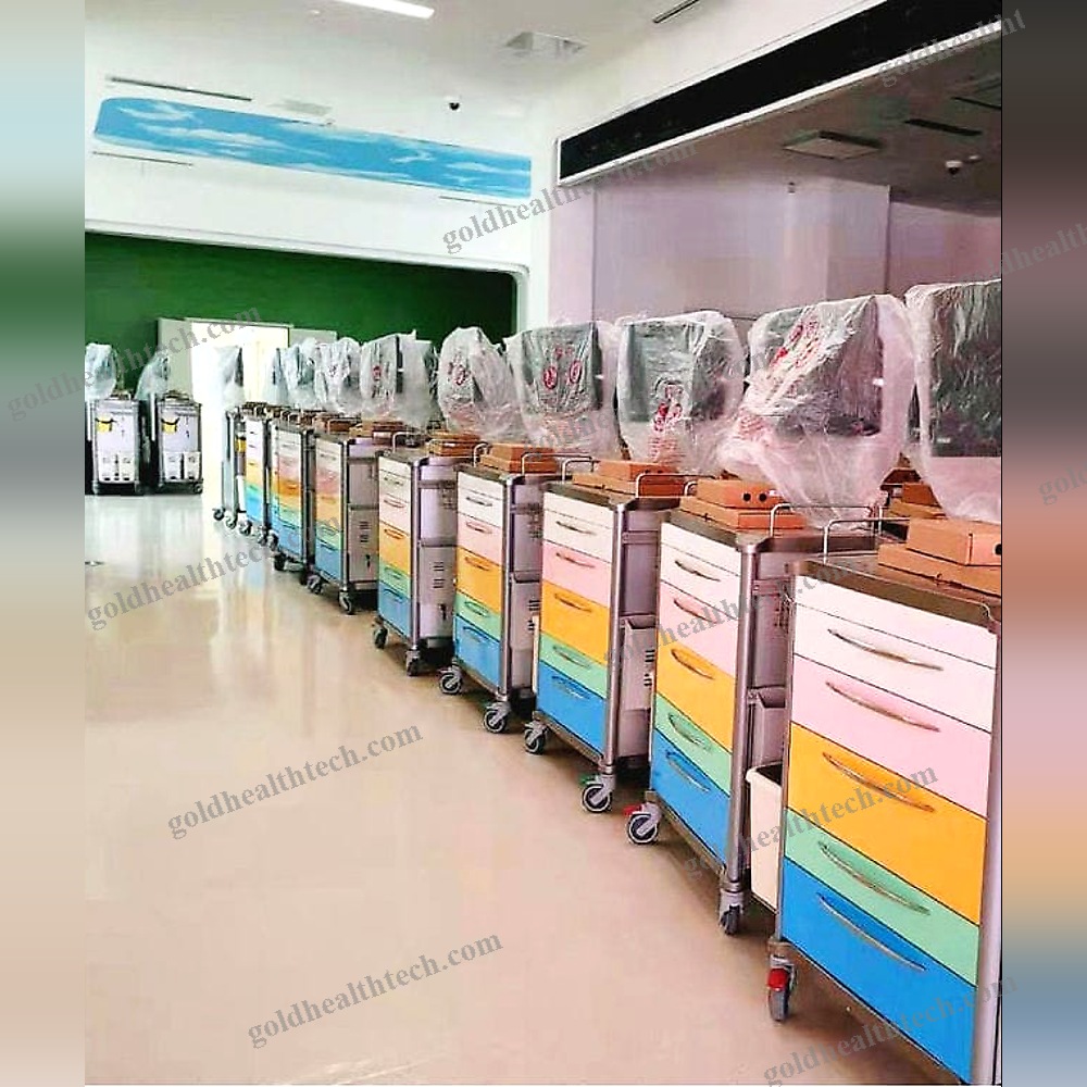 Medicine Distribution Computer Cart
