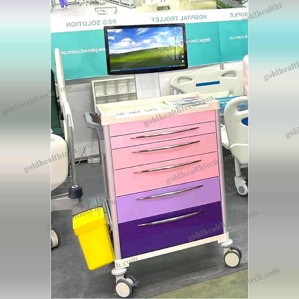 Medicine Distribution Computer Cart