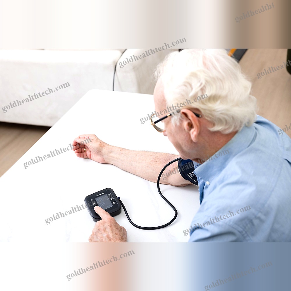 Cuff-Mounted Blood Pressure Monitor