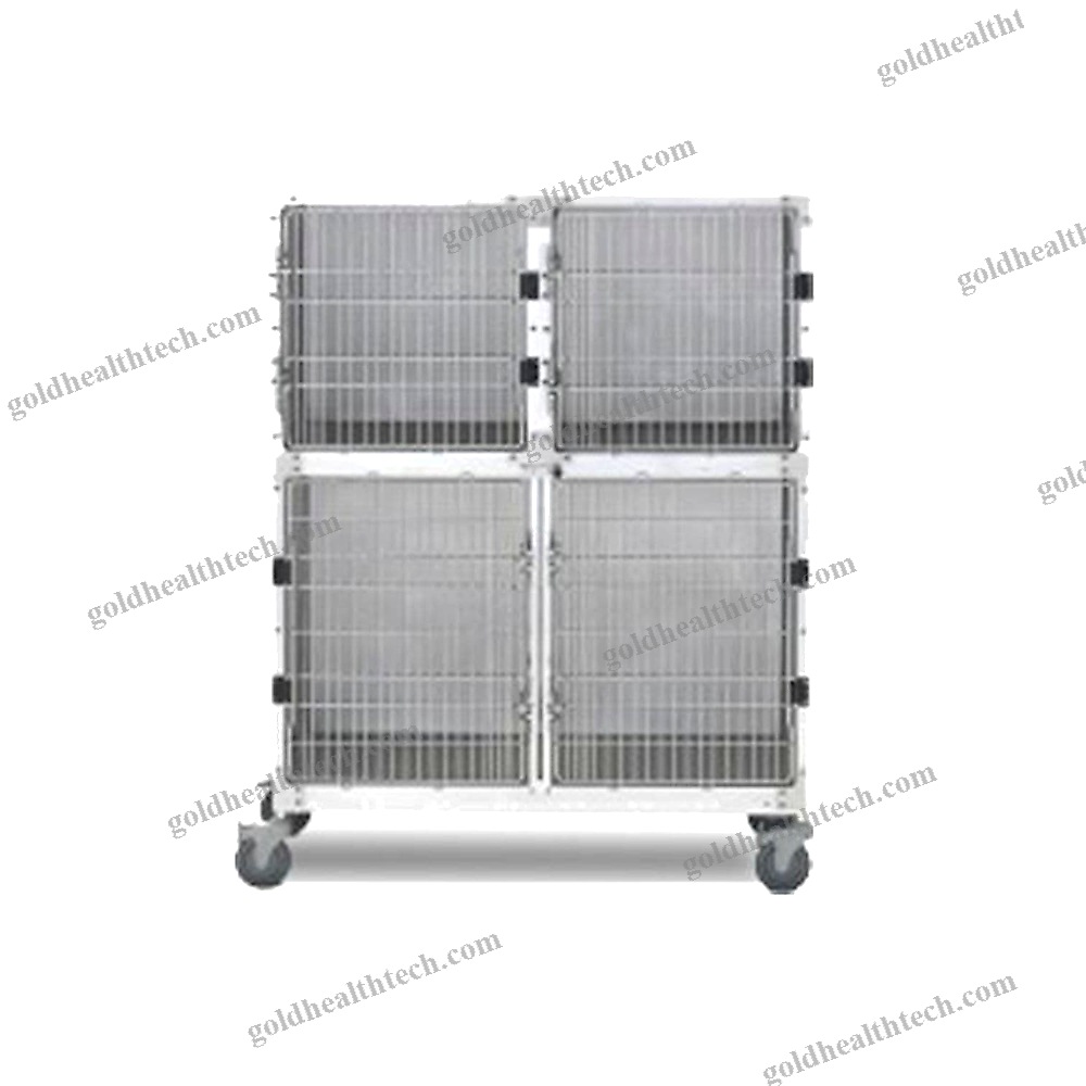4-Compartment Veterinary Cage