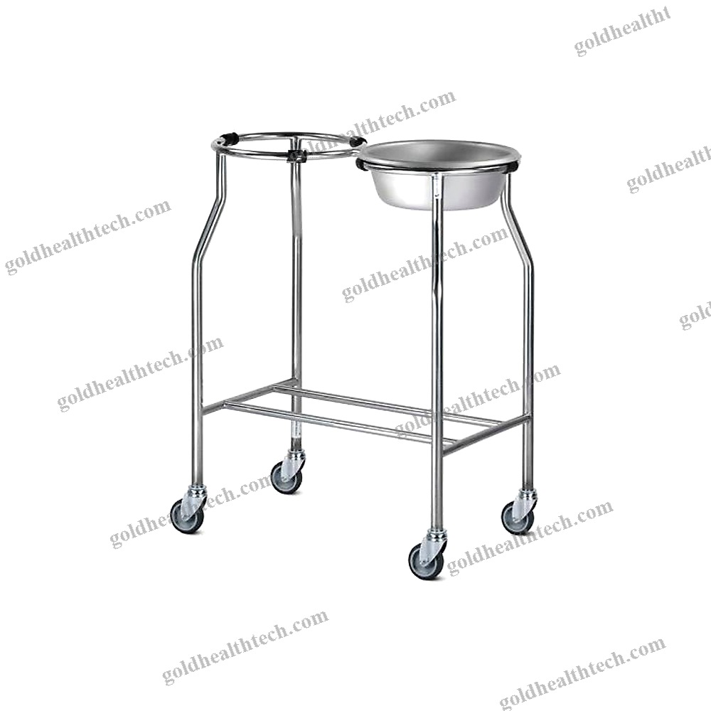 Double Bin Surgical Bowl Stand