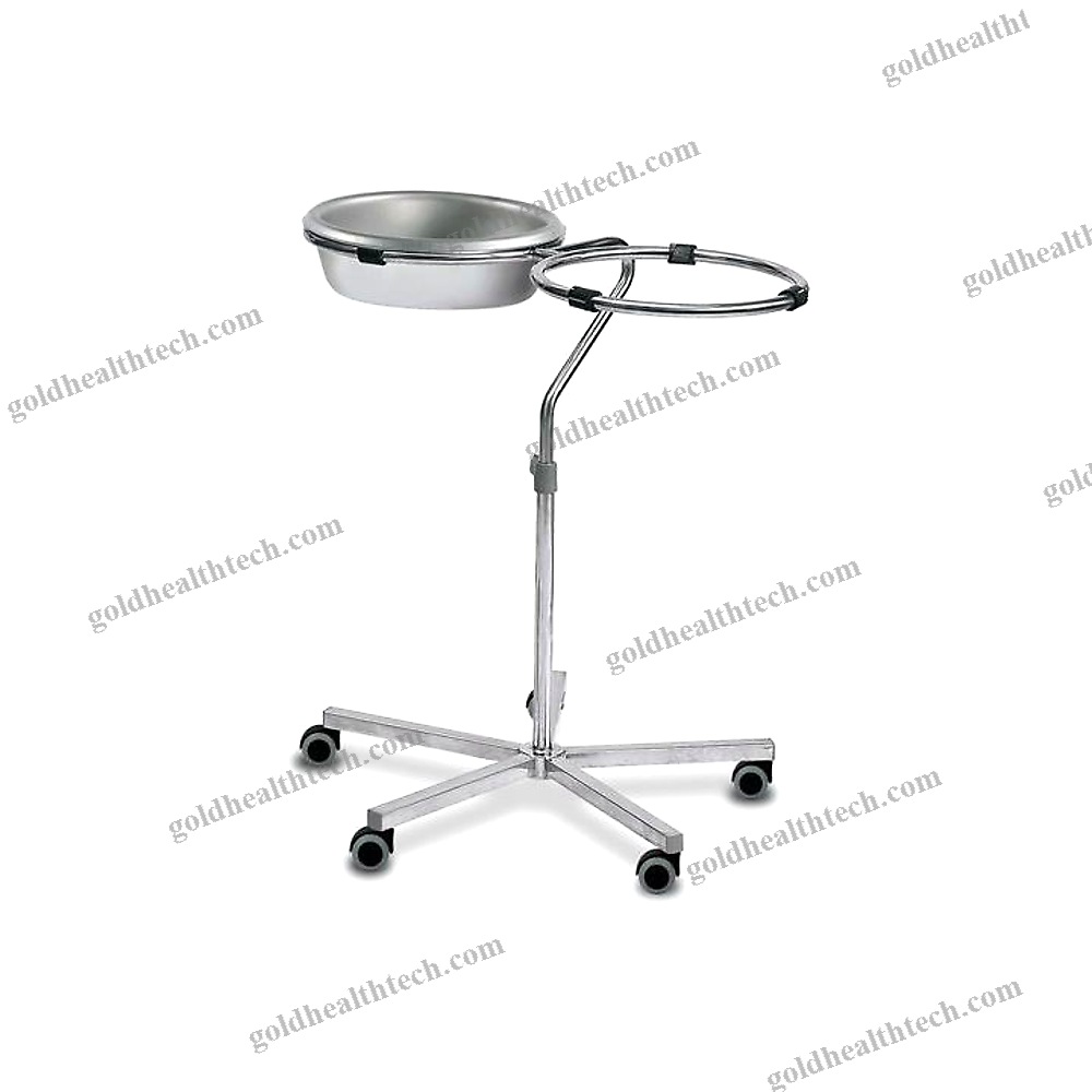 Double Bin Surgical Bowl Stand