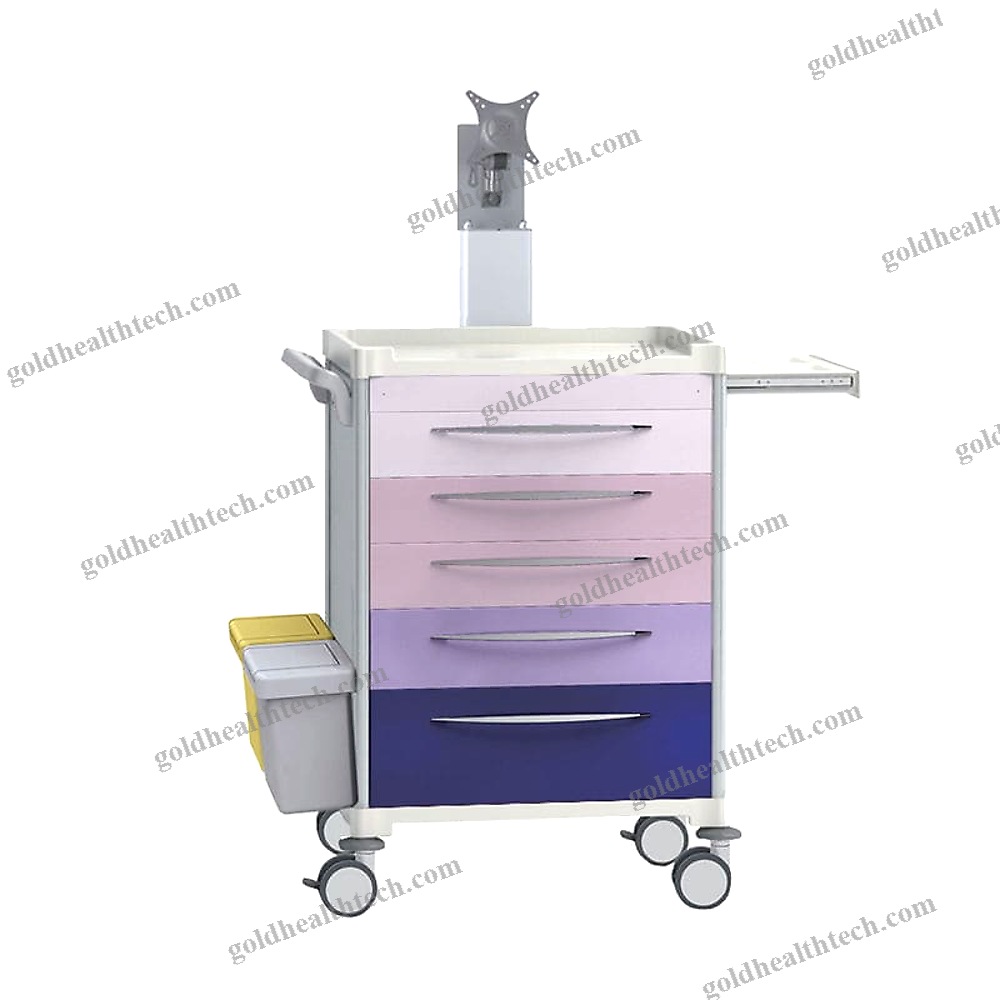 Medicine Distribution Computer Cart
