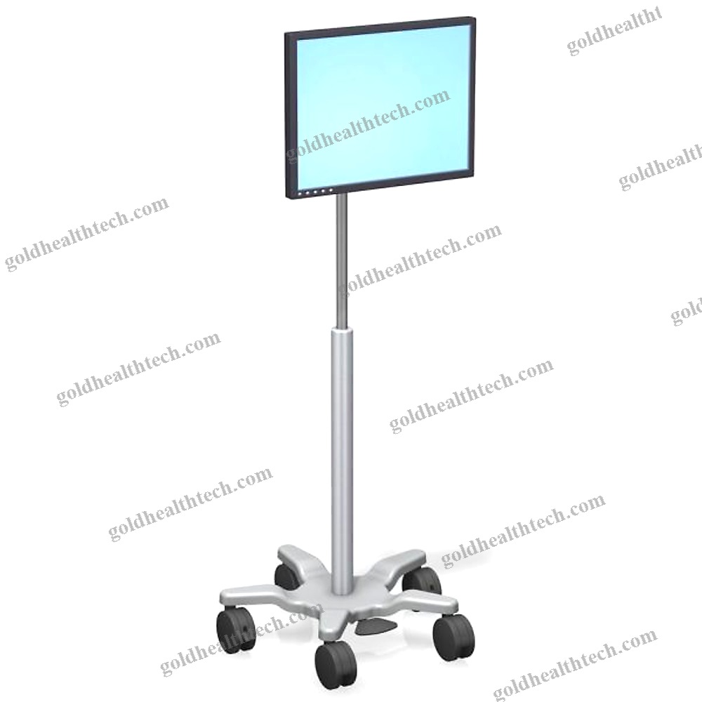 Monitor Support Pole On Casters