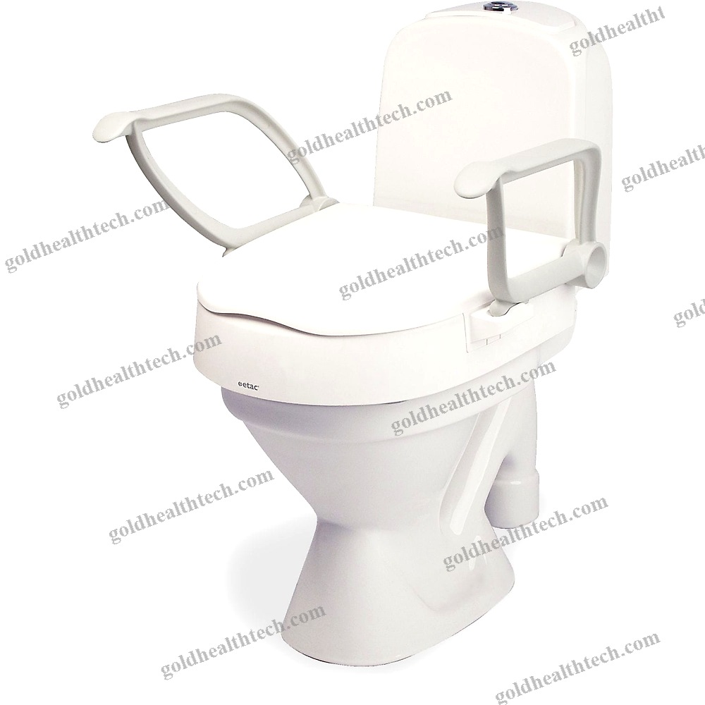 Raised Toilet Seat With Armrests
