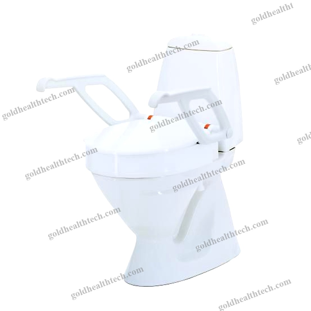 Raised Toilet Seat With Armrests