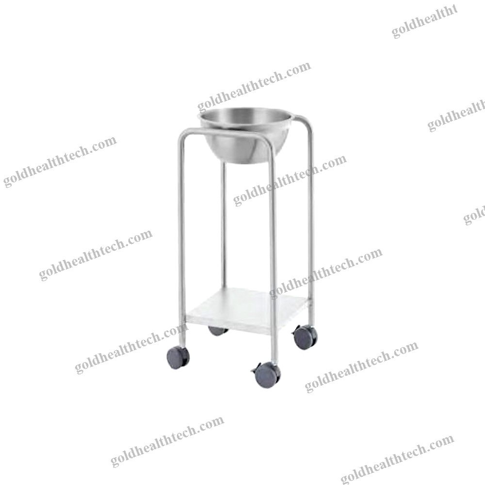 Trolley-Mounted Surgical Basin Stand